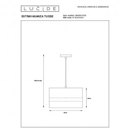 Подвесной светильник Lucide Extravaganza Tusse 10409/01/33
