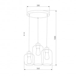 Подвесная люстра TK Lighting 3185 Marco