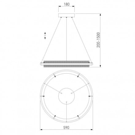 Подвесной светильник Eurosvet Imperio 90241/1 белый/ серебро Smart