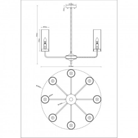 Подвесная люстра Moderli Metric V10021-8P