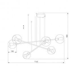 Подвесная люстра TK Lighting 3340 Libra