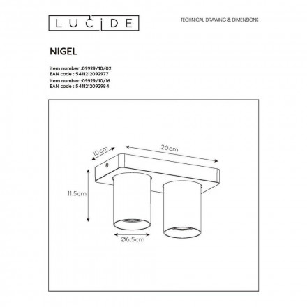 Спот Lucide Nigel 09929/10/02