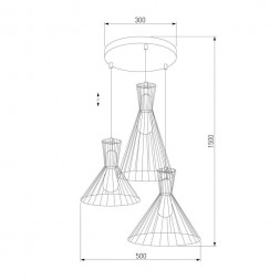 Подвесная люстра TK Lighting 3351 Sahara