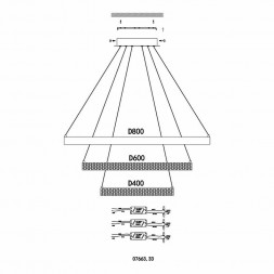 Подвесной светильник Kink Light Селена 07663,36