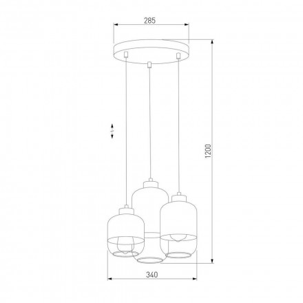 Подвесная люстра TK Lighting 3357 Marco Silver