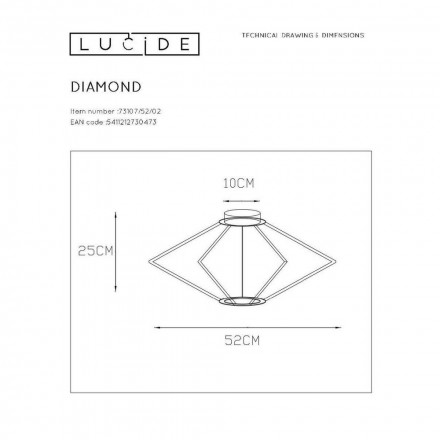 Потолочный светильник Lucide Diamond 73107/52/02