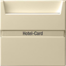 Выключатель карточный Gira System 55 с подсветкой 10A 250V кремовый глянцевый 014001