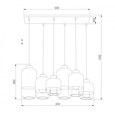 Подвесная люстра TK Lighting 3359 Marco Silver