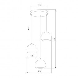 Подвесная люстра TK Lighting 3448 Yoda Gold