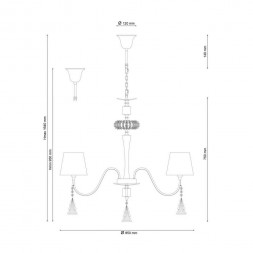 Подвесная люстра Lucia Tucci Pelle Bianca 119.5