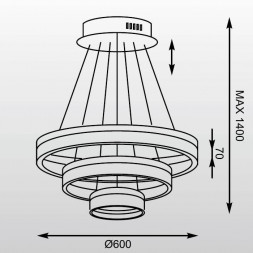 Подвесная люстра Zumaline Circle L-CD-03-BL