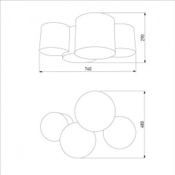 Потолочный светильник TK Lighting 4393 Mona Gray