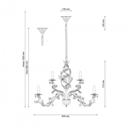 Подвесная люстра Lucia Tucci Fiori Di Rose 185.10.5