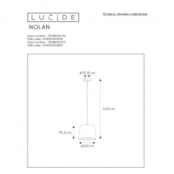 Подвесной светильник Lucide Nolan 30488/01/30