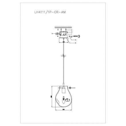 Подвесной светильник Lumien Hall Nertus LH4111/1P-CR-AM