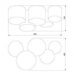 Потолочный светильник TK Lighting 4394 Mona Gray