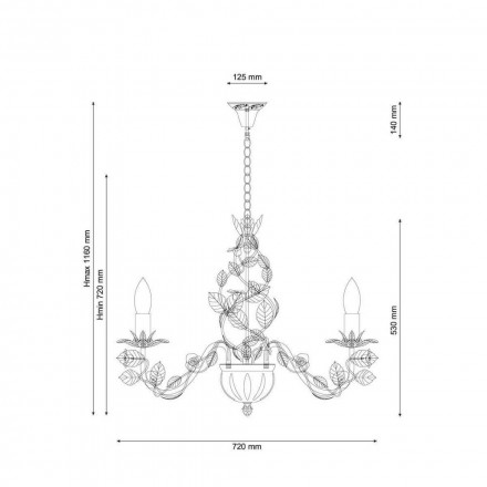 Подвесная люстра Lucia Tucci Fiori Di Rose 185.8