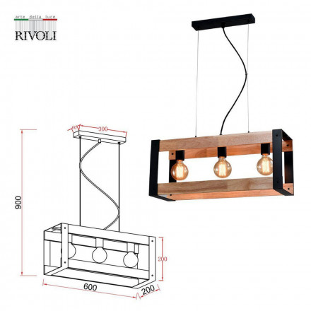 Подвесной светильник Rivoli Eve 5144-203 Б0054983