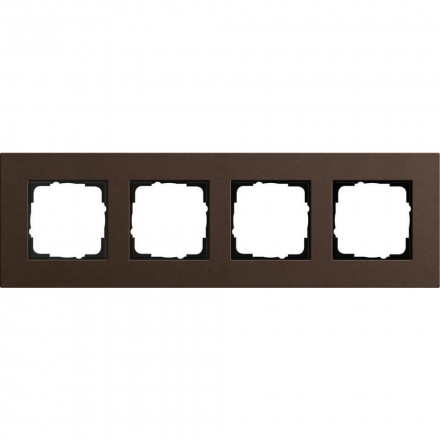Рамка 4-постовая Gira Esprit Lenoleum-Multiplex коричневый 0214223